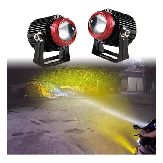 2 Focos Luces Lupa Auxiliares Bicolor Niebla Jeep 4x4