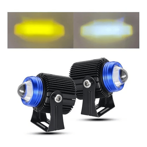 2 Focos Luces Lupa Auxiliares Bicolor Niebla Jeep 4x4