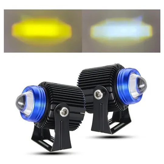 2 Focos Luces Lupa Auxiliares Bicolor Niebla Jeep 4x4