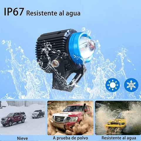 2 Focos Luces Lupa Auxiliares Bicolor Niebla Jeep 4x4