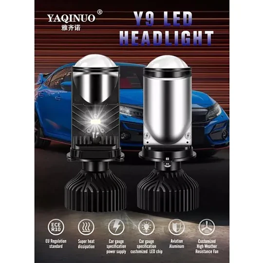Ampolleta Led Optico H4 Y9 Auto Lúmenes 36w