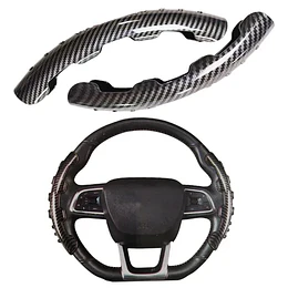 Cubre Volante Tipo Fibra Carbono Laterales Auto Universal