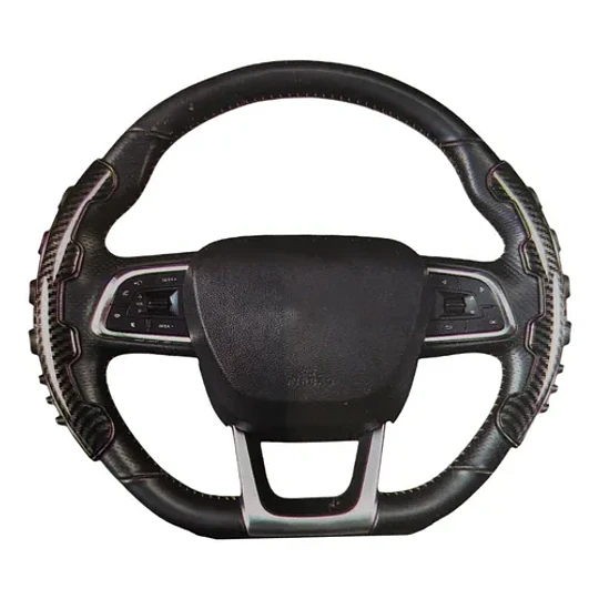 Cubre Volante Tipo Fibra Carbono Laterales Auto Universal