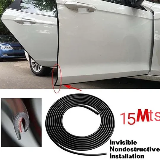 Moldura Protectora De Puertas Auto Capot 15m Embutida