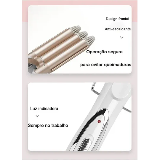 Ondulador De Cabello, Rizador 3 Barriles