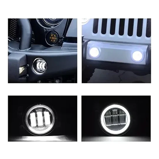 X2 Foco Neblinero Led Luz Antiniebla 4 Pulgadas Ojo De Angel