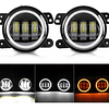 X2 Foco Neblinero Led Luz Antiniebla 4 Pulgadas Ojo De Angel