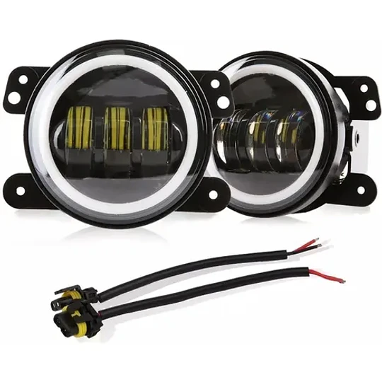 X2 Foco Neblinero Led Luz Antiniebla 4 Pulgadas Ojo De Angel