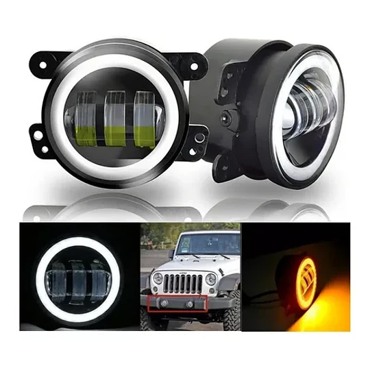 X2 Foco Neblinero Led Luz Antiniebla 4 Pulgadas Ojo De Angel
