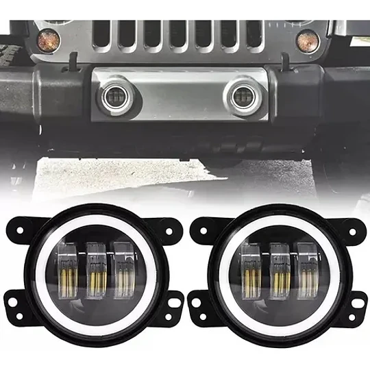 X2 Foco Neblinero Led Luz Antiniebla 4 Pulgadas Ojo De Angel
