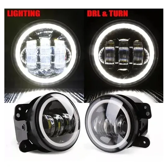 X2 Foco Neblinero Led Luz Antiniebla 4 Pulgadas Ojo De Angel