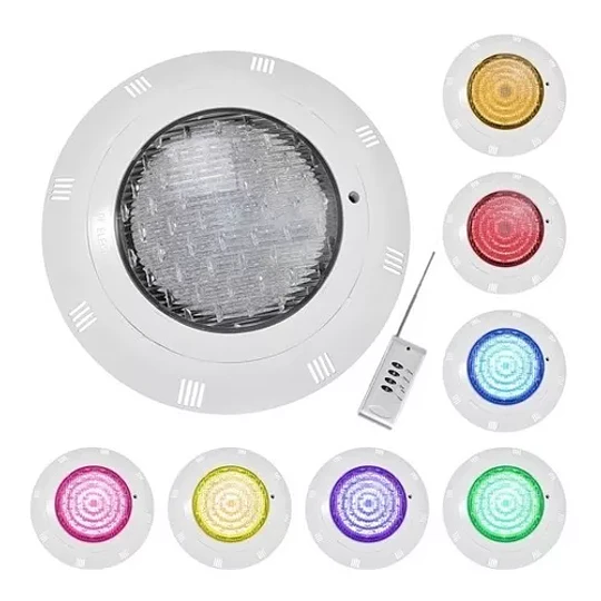 Foco Led Piscina Con Control Remoto 24w Color 12v Rgb