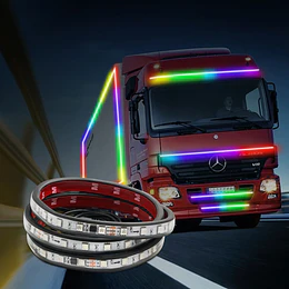 Cinta Luz LED RGB de 24V para camión Luz de advertencia