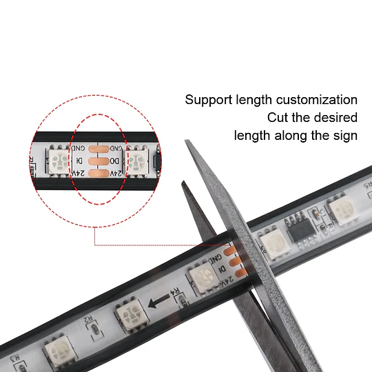 Cinta Luz LED RGB de 24V para camión Luz de advertencia