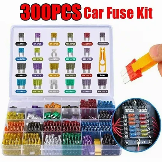 300 Piezas Kit Surtido De Fusibles Para Coche