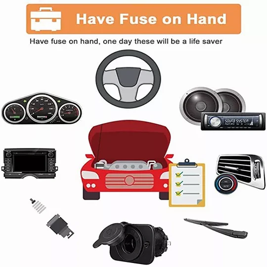 300 Piezas Kit Surtido De Fusibles Para Coche