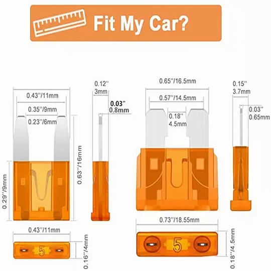 300 Piezas Kit Surtido De Fusibles Para Coche