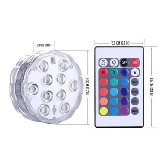 Luz Sumergible Led Piscina Con Pilas Aaa Incluidas