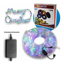 Guirnalda Tipo Manguera 10m - 100led Luces Para Navidad Ip67