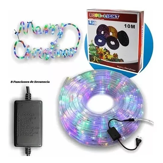 Guirnalda Tipo Manguera 10m - 100led Luces Para Navidad Ip67