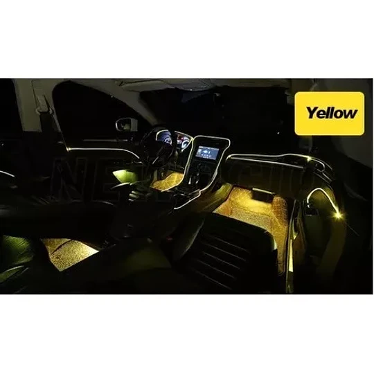 Tira De Luces Led De Neón Rgb Interior Auto 12v Bluetooth