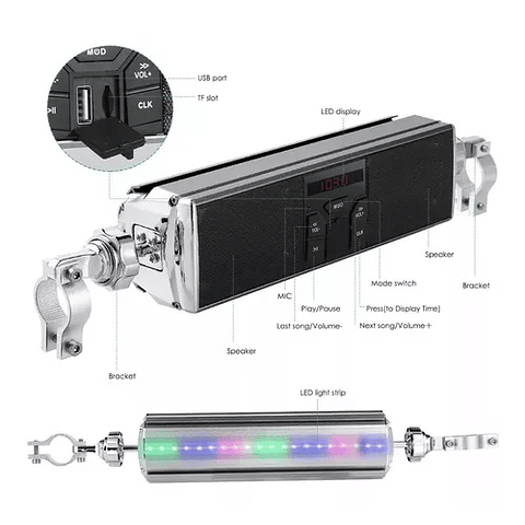 Sistema De Sonido Para Motocicleta