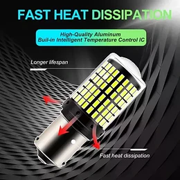 Par Ampolletas Led 1156 Contacto Simple Luz Blanca