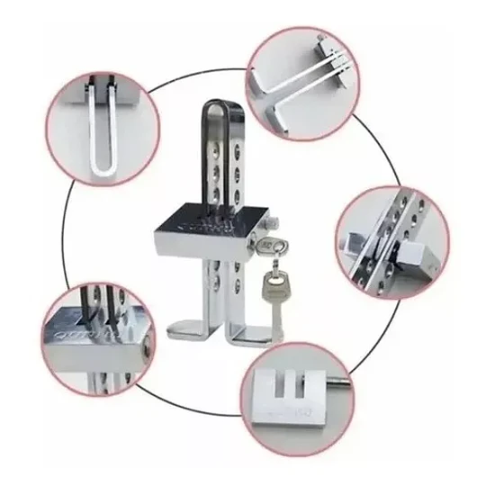 Traba Pedal + Candado + 2 Llaves Seguridad Auto Antirobo