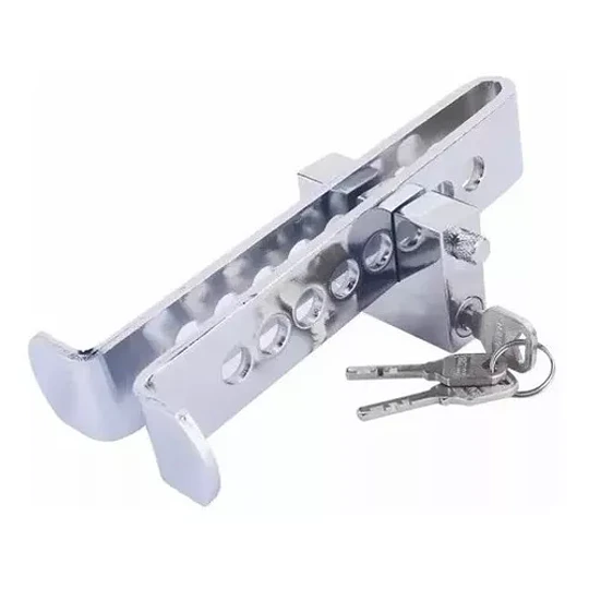Traba Pedal + Candado + 2 Llaves Seguridad Auto Antirobo
