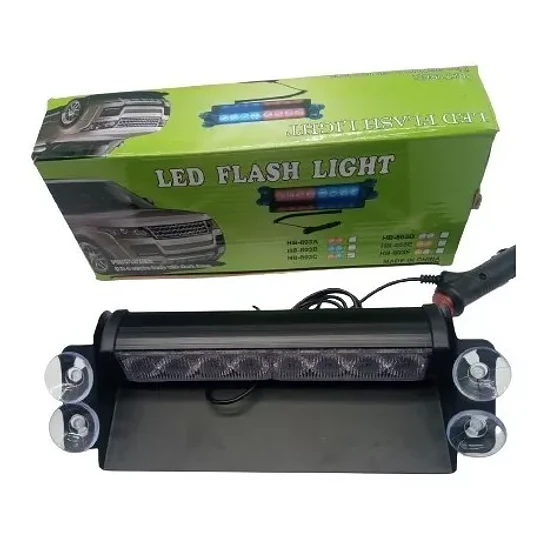 Baliza Parabrisa Led Estroboscopica Azul Rojo
