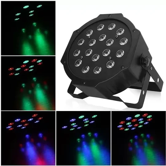 Cañón Led Reflector 18x1 Rgb Audio Rítmico Estrobo Mayoreo