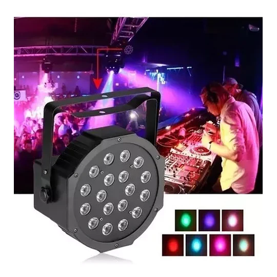 Cañón Led Reflector 18x1 Rgb Audio Rítmico Estrobo Mayoreo