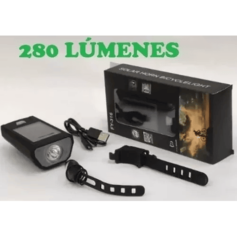 Linterna Fy-316 Recargable Usb Y Solar Con Bocina