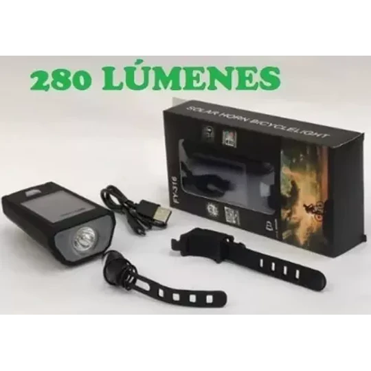 Linterna Fy-316 Recargable Usb Y Solar Con Bocina