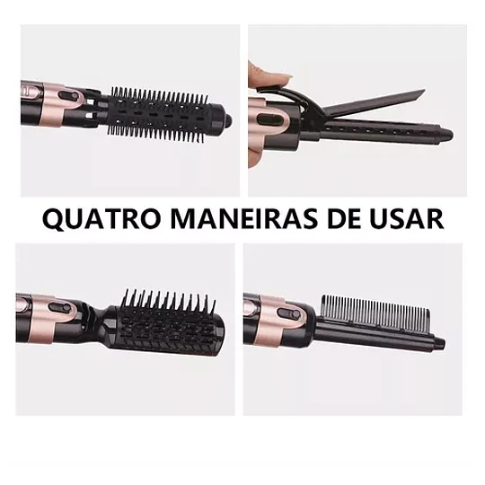 Cepillo Secador Rizador Peine 4 En 1