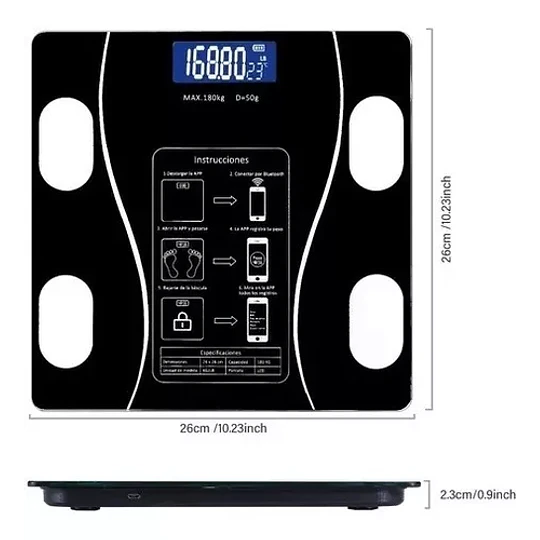 Balanza Baño Digital Bluetooth Inteligente Peso Grasa