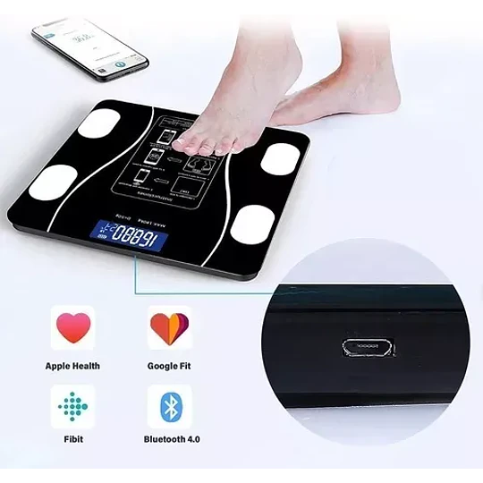 Balanza Baño Digital Bluetooth Inteligente Peso Grasa