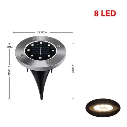 Pack X4 Luz Led Solar Con Estaca Exterior Jardin