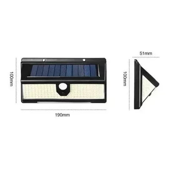Foco Solar 190 Smd Con Sensor + 4 Modos