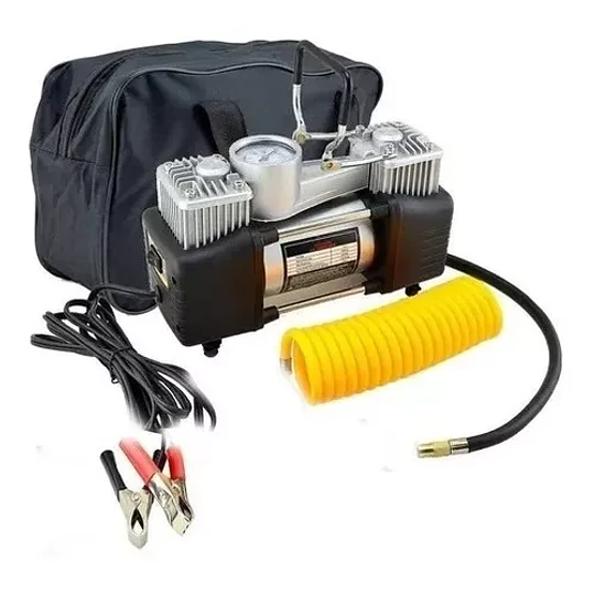Compresor De Aire Doble Piston Para Auto 12v+funda-cod 22157