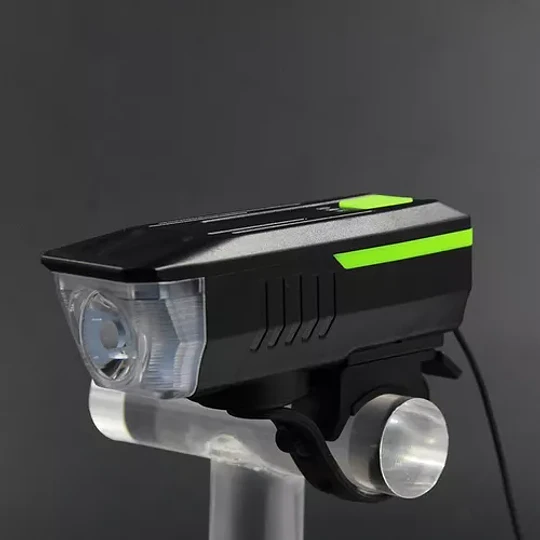 Luz Led Delantera Para Bicicleta Recargable Con Bocina
