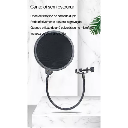 Kit Micrófono Estudio Condensador Profesional Soporte Brazo