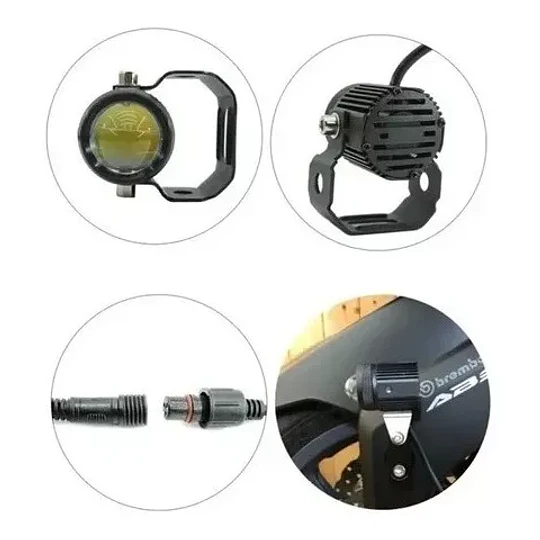 Neblinero Led + Soporte 9-36v Luz Fria-luz Calida 20w 3000lm