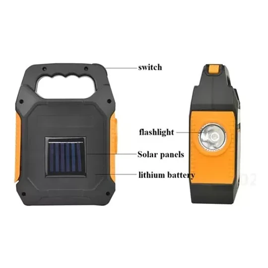 Linterna Lampara Led Solar 3 En 1 Usb Recargable