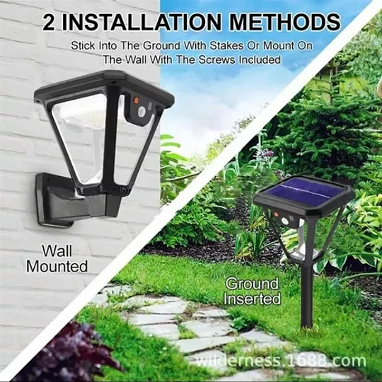 Foco Led Solar Lamparas Luz Solar Jardin Exterior