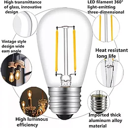 Bombilla De Cristal G45 E27 Luz Led