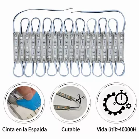 Módulos 5054 1 Tiras De Luces Led Luz Fría 70x12mm