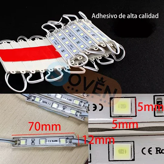 Módulos 5054 1 Tiras De Luces Led Luz Fría 70x12mm
