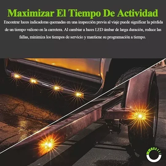 Redonda Camión Lateral Led Luz Indicadora 10 Pzs 12v