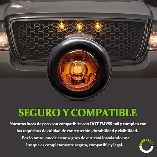Redonda Camión Lateral Led Luz Indicadora 10 Pzs 12v